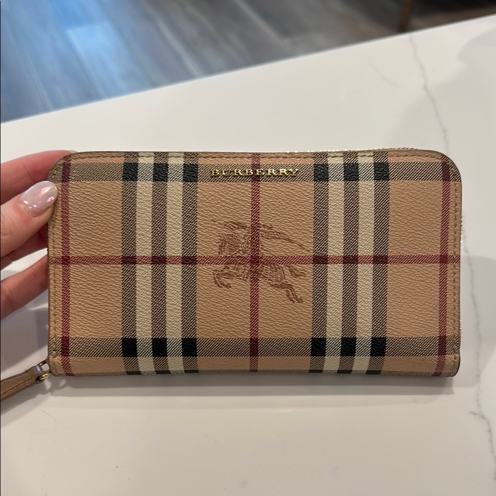 Authentic Burberry Haymarket Continental Wallet